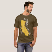 Trinken Sie lokales San Diego CA Kunsthandwerk Bee T-Shirt (Vorne ganz)