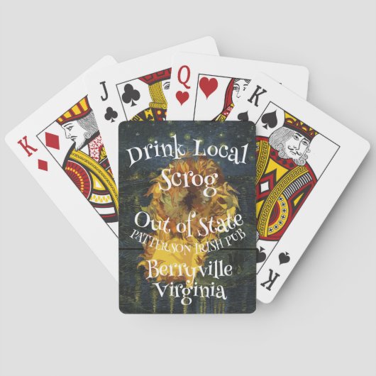 Trinken Sie lokales Scrog aus dem Staat Patterson Spielkarten (Rückseite)
