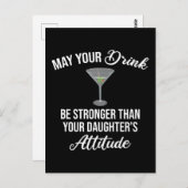 Trinken Sie mehr als Ihr Töchter auf sonnige Weise Postkarte (Vorne/Hinten)