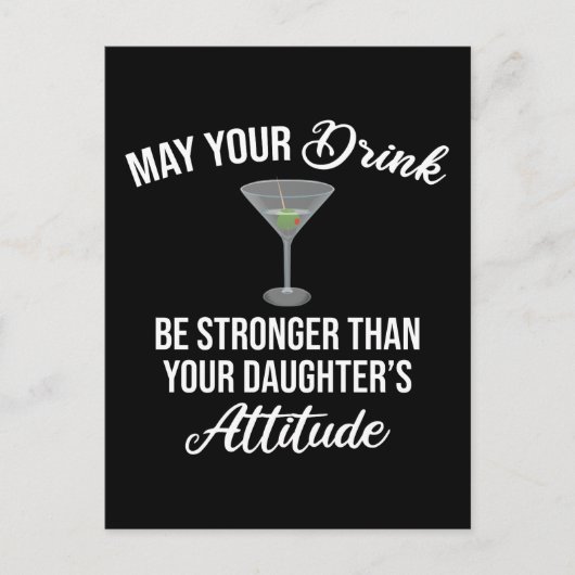 Trinken Sie mehr als Ihr Töchter auf sonnige Weise Postkarte (Vorderseite)