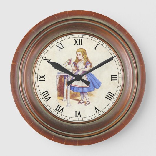 Trinken Sie mich 1 Große Wanduhr (Vorderseite)