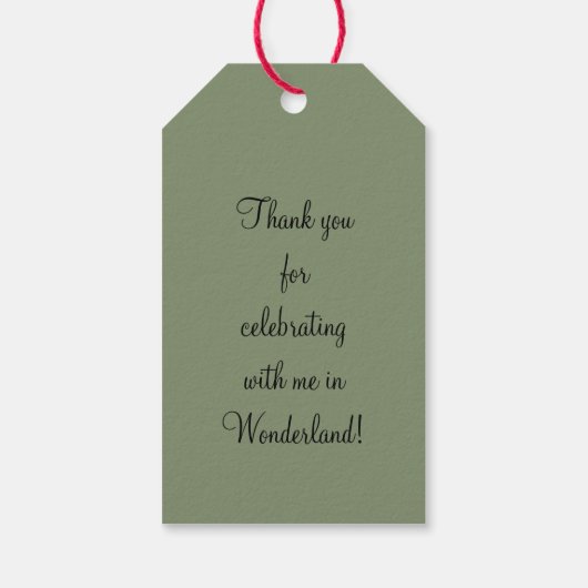 Trinken Sie mich 2 Geschenkanhänger (Rückseite)