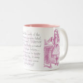 Trinken Sie mich! Alice im Wunderland-Tassen-Rosa Zweifarbige Tasse (VorderseiteRechts)