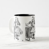 Trinken Sie mich (Alice im Wunderland) Zweifarbige Tasse (Vorderseite Links)