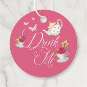 Trinken Sie mich Alice in Onederland Vibrant Flora Geschenkanhänger (Vorderseite)