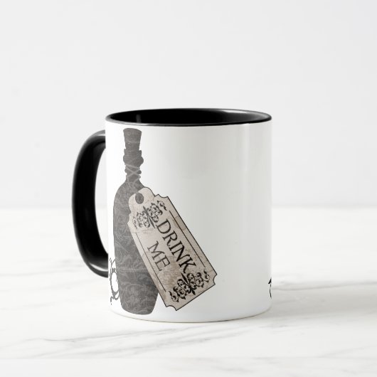 Trinken Sie mich Flasche Tasse (Vorderseite Links)