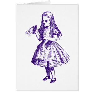 Trinken Sie mich mit Tinte schwärzte Lila