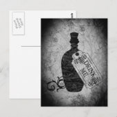 Trinken Sie mir Flasche Grau Postkarte (Vorne/Hinten)