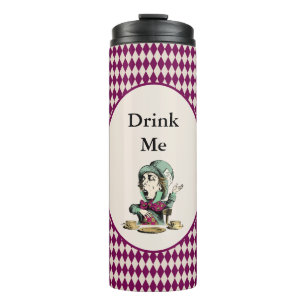 Trinken Sie mir Mad Hatter Alice im Wunderland Mag Thermosbecher