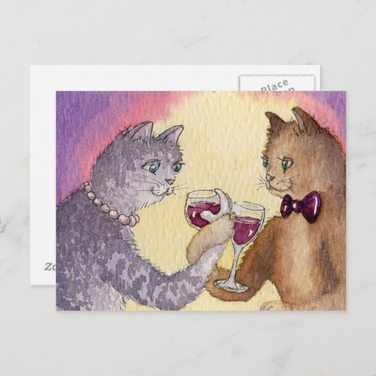 Trinken Sie mir nur mit den Augen POSTCARD Postkarte (Vorne/Hinten)