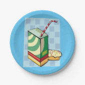 Trinken Sie mit einem Strohpapier-Teller Pappteller (Vorderseite)