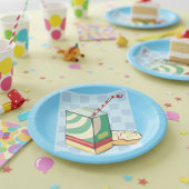 Trinken Sie mit einem Strohpapier-Teller Pappteller