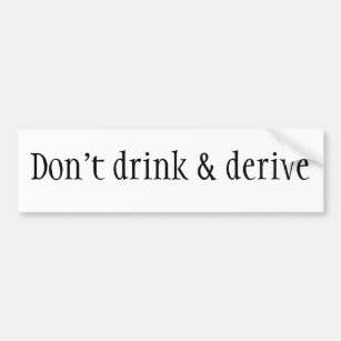 Trinken Sie nicht u. leiten Sie ab Autoaufkleber