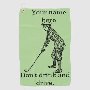 "Trinken Sie nicht und fahren Sie" lustiges Golfhandtuch