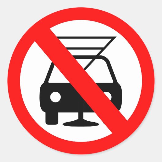 Trinken Sie nicht und fahren Sie Runder Aufkleber (Vorderseite)