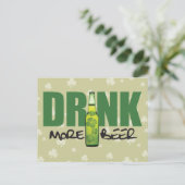 Trinken Sie noch irisches grünes Bier Postkarte (Stehend Vorderseite)