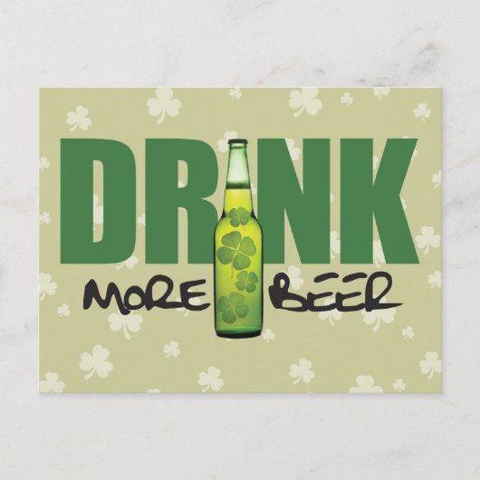 Trinken Sie noch irisches grünes Bier Postkarte (Vorderseite)