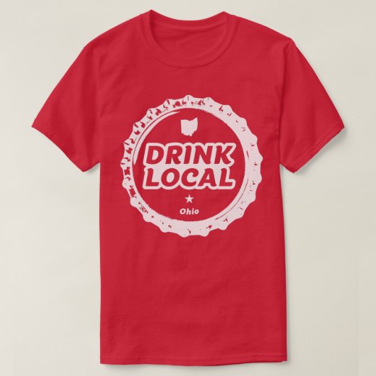 Trinken Sie örtliche Ohio Kunsthandwerk Bierdeckel T-Shirt (Design vorne)