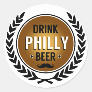 Trinken Sie Philly Beer Round Sticker