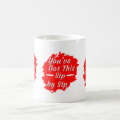Trinken Sie Schluck für Schluck Motivation Kaffeetasse (Mittel)