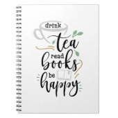 Trinken Sie Tee lesen Bücher glücklich sein (Vorderseite)