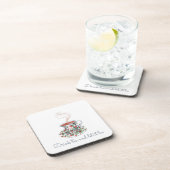 Trinken Sie Tee und ließ es Tee-Slogan-Zitat, Vint Getränkeuntersetzer (Rechte Seite)