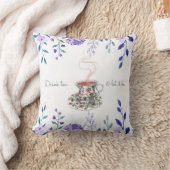 Trinken Sie Tee und ließ es Tee-Slogan-Zitat, Vint Kissen (Decke)