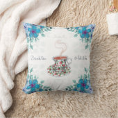 Trinken Sie Tee und ließ es Tee-Slogan-Zitat, Vint Kissen (Decke)