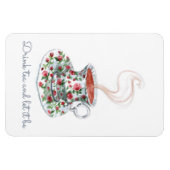 Trinken Sie Tee und ließ es Tee-Slogan-Zitat, Vint Magnet (Horizontal)