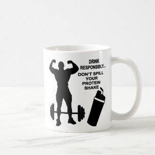 Trinken Sie verantwortungsbewusst Ihr Protein nich Kaffeetasse