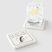 Trinken Sie Wein Richter Leute lustige Zitat mit B Steinuntersetzer (Seitenansicht)