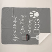 Trinken Sie Wein und halten Sie sich mit meinem Hu Sherpadecke (Vorderseite (Horizontal))