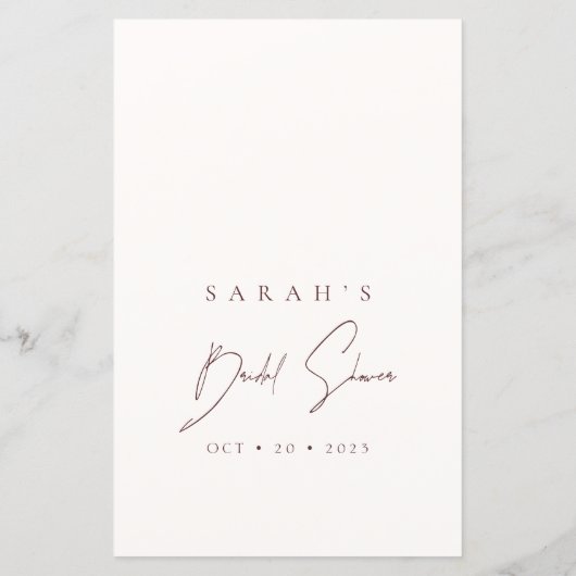 Trinken Sie, wenn | Blush Pink Burgund Brautparty (Rückseite)