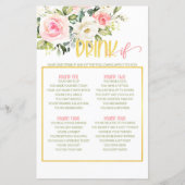 Trinken Sie, wenn Sie spielen - Rosa Blume und Gol (Vorderseite)