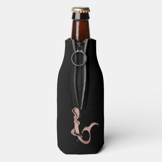 Trinken Sie wie eine Meerjungfrau Rose Gold Flasch Flaschenkühler (Flasche Rückseite)