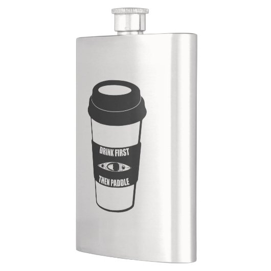 Trinken Sie zuerst dann Paddel Flachmann (Links)