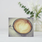 Trinken Sie zuerst Kaffee Postkarte (Stehend Vorderseite)