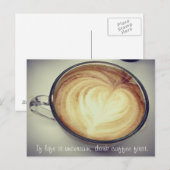 Trinken Sie zuerst Kaffee Postkarte (Vorne/Hinten)