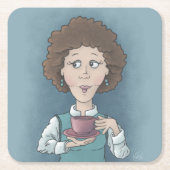 Trinken Tea Square Paper Untersetzer (Vorderseite)