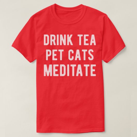 Trinken Tee Katzen Meditat I (Design vorne)
