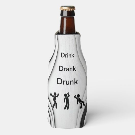 "Trinken, trinken, Betrunken" Koozie Flasche Coole Flaschenkühler (Flaschenvorderseite)