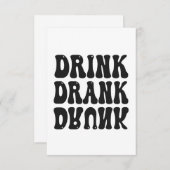 Trinken Trinken Betrunkene lustige Drink Squad Ges Dankeskarte (Vorne/Hinten)