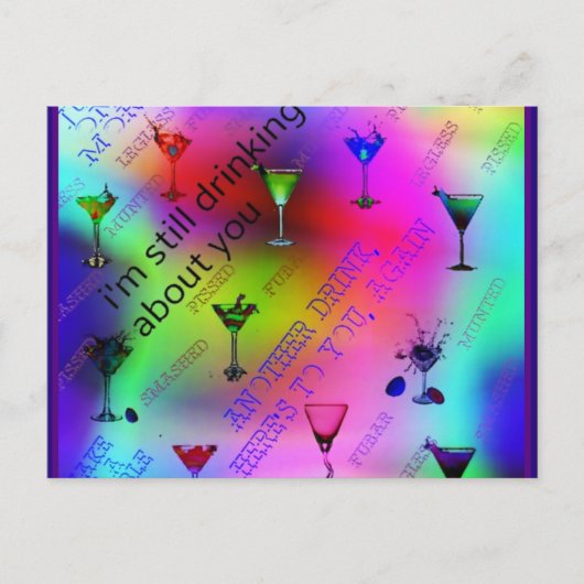 Trinken über Sie Postkarte (Vorderseite)