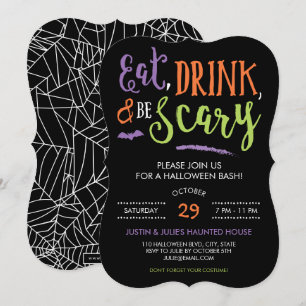 Trinken und Beängstigendes Halloween-Party Einladung