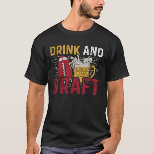 Trinken und Bier Fantasy Football T-Shirt (Vorderseite)