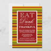 Trinken und dankbar sein einladung (Vorderseite)
