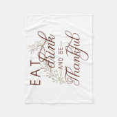 trinken und dankbar sein fleecedecke (Vorderseite)