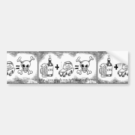 "Trinken und fahren Sie nicht" Autoaufkleber (Vorne)