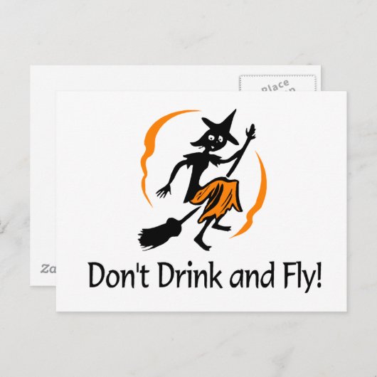 Trinken und fliegen Sie nicht Postkarte (Vorne/Hinten)