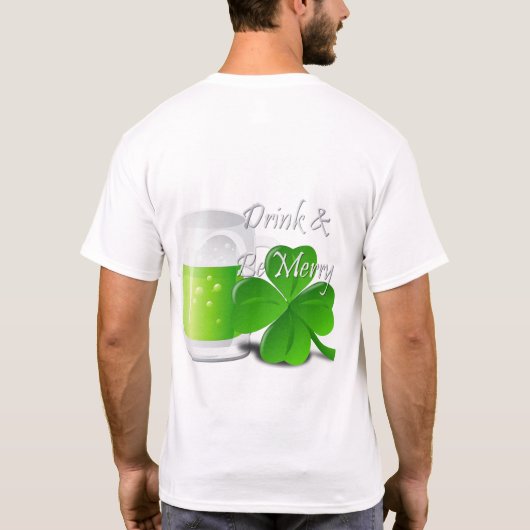 Trinken und genießen Sie irische Individuelle Name T-Shirt (Rückseite)